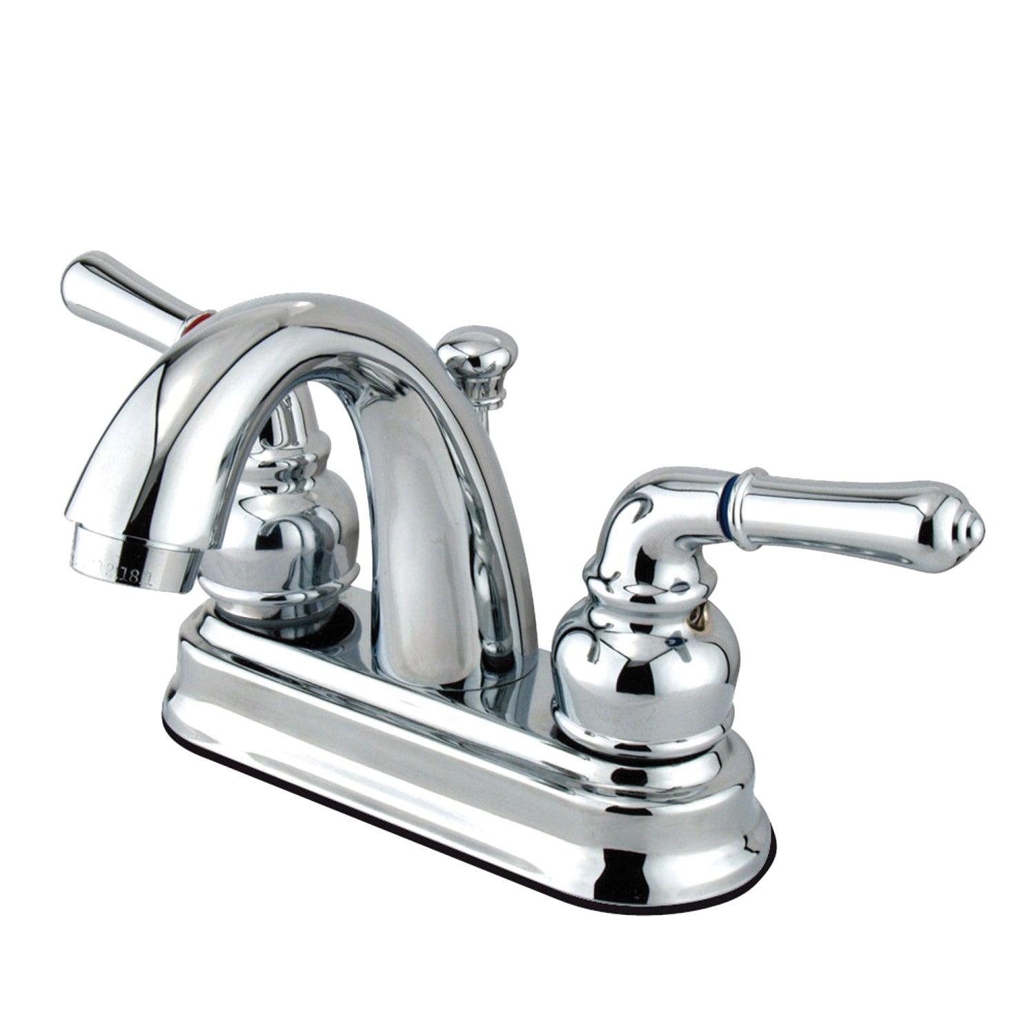 Kingston Heirloom GKB5611NML - Naples Double-Handle 3-Hole Deck Mount 4-Inch Centerset Bathroom Faucet with Pop-Up Drain, Polished Chrome — image 1